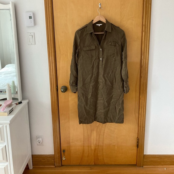 Cupro green shirt dress (pre-owned) - Picture 1 of 6
